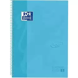 (400107010) OXFORD CUADERNO EUROPEANBOOK 1 TOUCH WRITE&ERASE 80H A4+ 5X5MM MICROPERFORADO T/EXTRADURA AZUL PASTEL