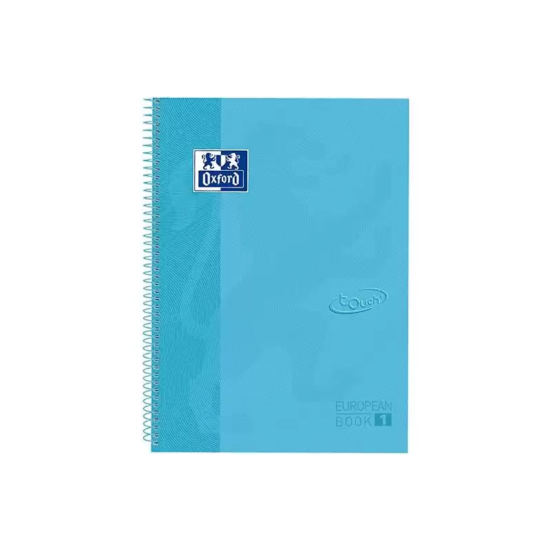 (400107010) OXFORD CUADERNO EUROPEANBOOK 1 TOUCH WRITE&ERASE 80H A4+ 5X5MM MICROPERFORADO T/EXTRADURA AZUL PASTEL
