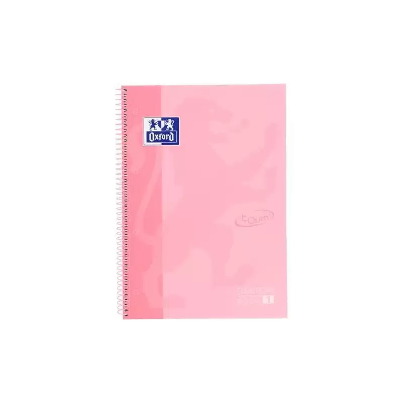 (400117272) OXFORD CUADERNO TOUCH EUROPEANBOOK 1 WRITE&ERASE 80H A4+ 5X5MM MICROPERFORADO T/EXTRADURA FLAMINGO PASTEL
