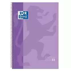 (400117273) OXFORD CUADERNO TOUCH EUROPEANBOOK 1 WRITE&ERASE 80H A4+ 5X5MM MICROPERFORADO T/EXTRADURA MALVA PASTEL