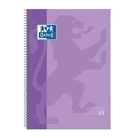 (400117273) OXFORD CUADERNO TOUCH EUROPEANBOOK 1 WRITE&ERASE 80H A4+ 5X5MM MICROPERFORADO T/EXTRADURA MALVA PASTEL