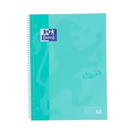 (400117274) OXFORD CUADERNO TOUCH EUROPEANBOOK 1 WRITE&ERASE 80H A4+ 5X5MM MICROPERFORADO T/EXTRADURA MENTA PASTEL