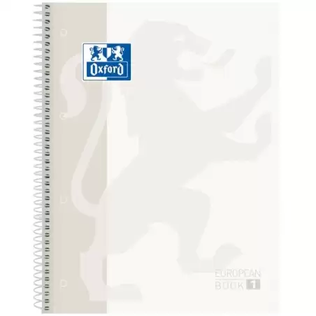 (400117449) OXFORD CUADERNO CLASSIC EUROPEANBOOK 1 WRITE&ERASE 80H A4+ 5X5MM MICROPERFORADO T/EXTRADURA BLANCO