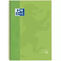 (400118238) OXFORD CUADERNO CLASSIC EUROPEANBOOK 1 WRITE&ERASE 80H A4+ 1 LINEA MICROPERFORADO T/EXTRADURA PACK 5 UD VERDE MAN...