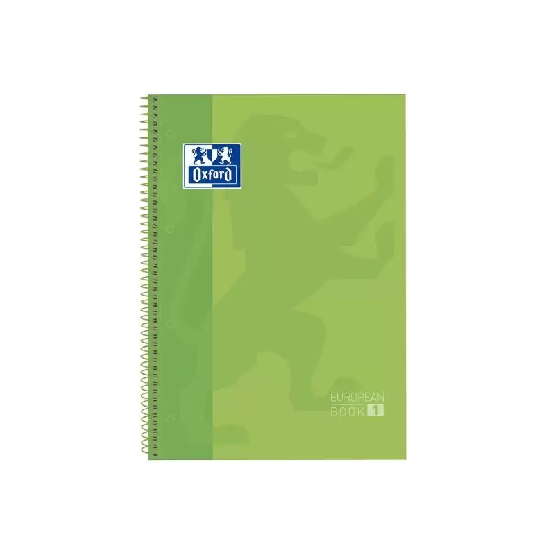 (400118238) OXFORD CUADERNO CLASSIC EUROPEANBOOK 1 WRITE&ERASE 80H A4+ 1 LINEA MICROPERFORADO T/EXTRADURA PACK 5 UD VERDE MAN...