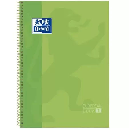 (400118238) OXFORD CUADERNO CLASSIC EUROPEANBOOK 1 WRITE&ERASE 80H A4+ 1 LINEA MICROPERFORADO T/EXTRADURA PACK 5 UD VERDE MAN...
