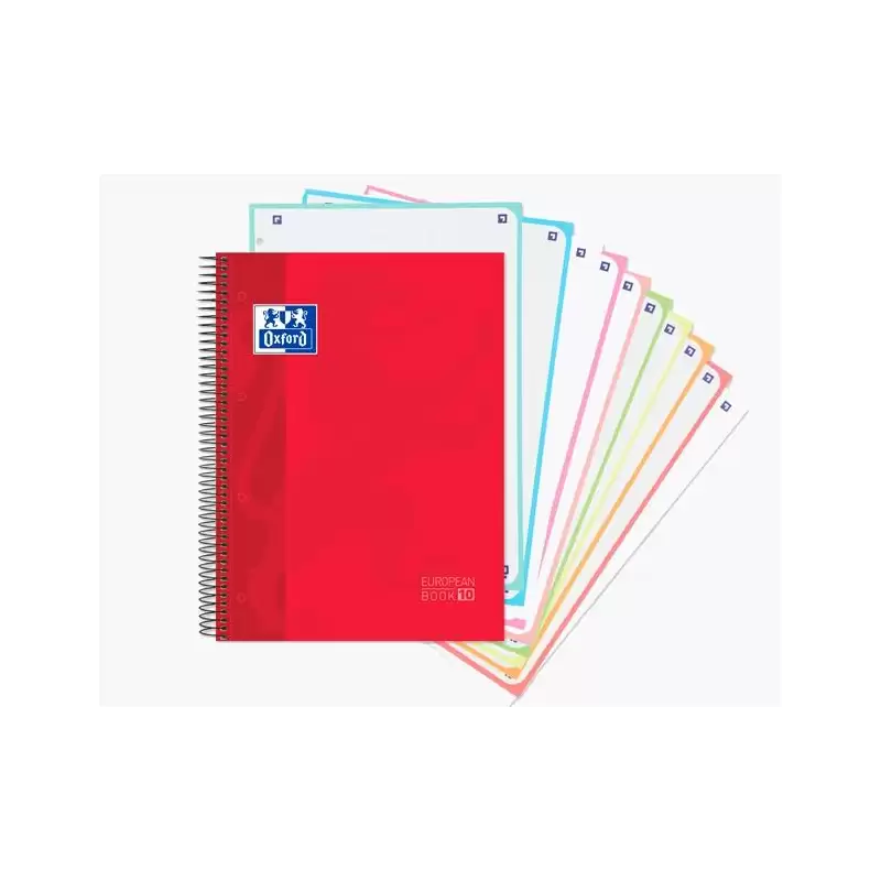(400118931) OXFORD CUADERNO EUROPEANBOOK 10 CLASSIC MICROPERFORADO 150 HOJAS 5X5 TAPAS EXTRADURAS CLASSIC A4+ C/ SURTIDOS