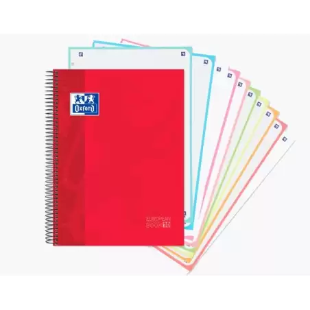 (400118931) OXFORD CUADERNO EUROPEANBOOK 10 CLASSIC MICROPERFORADO 150 HOJAS 5X5 TAPAS EXTRADURAS CLASSIC A4+ C/ SURTIDOS