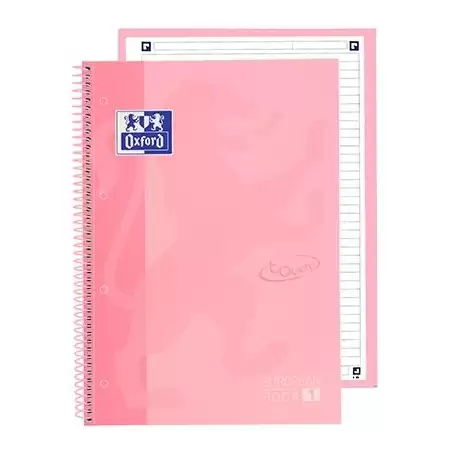 (400138324) OXFORD CUADERNO TOUCH EUROPEANBOOK 1 WRITE&ERASE 80H A4+ 1 LÍNEA MICROPERFORADO T/EXTRADURA PACK 5 UD FLAMINGO PA...