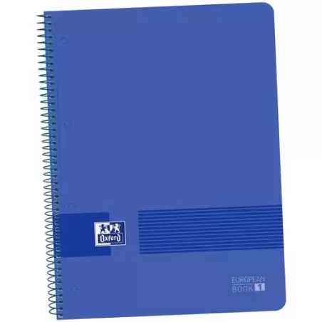 (400149358) OXFORD CUADERNO LIVE&GO EUROPEANBOOK 1 80H A4+ 5X5MM MICROPERFORADO T/PLÁSTICO PACK 5 UD AZUL MARINO