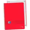 (400149359) OXFORD CUADERNO LIVE&GO EUROPEANBOOK 1 80H A4+ 5X5MM MICROPERFORADO T/PLÁSTICO PACK 5 UD ROJO