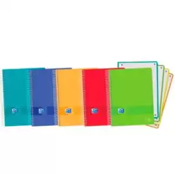 (400149424) OXFORD CUADERNO LIVE&GO EUROPEANBOOK 4 MICROPERFORADO 120H A5+ 5X5 T/PLÁSTICO C/SURTIDOS VIVOS