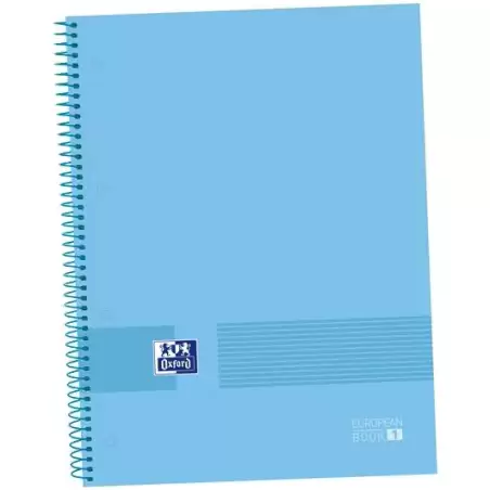 (400149492) OXFORD CUADERNO &YOU EUROPEANBOOK 1 WRITE&ERASE 80H A4+ 5X5MM MICROPERFORADO T/EXTRADURA PACK 5 UD PERIWINKLE BLUE