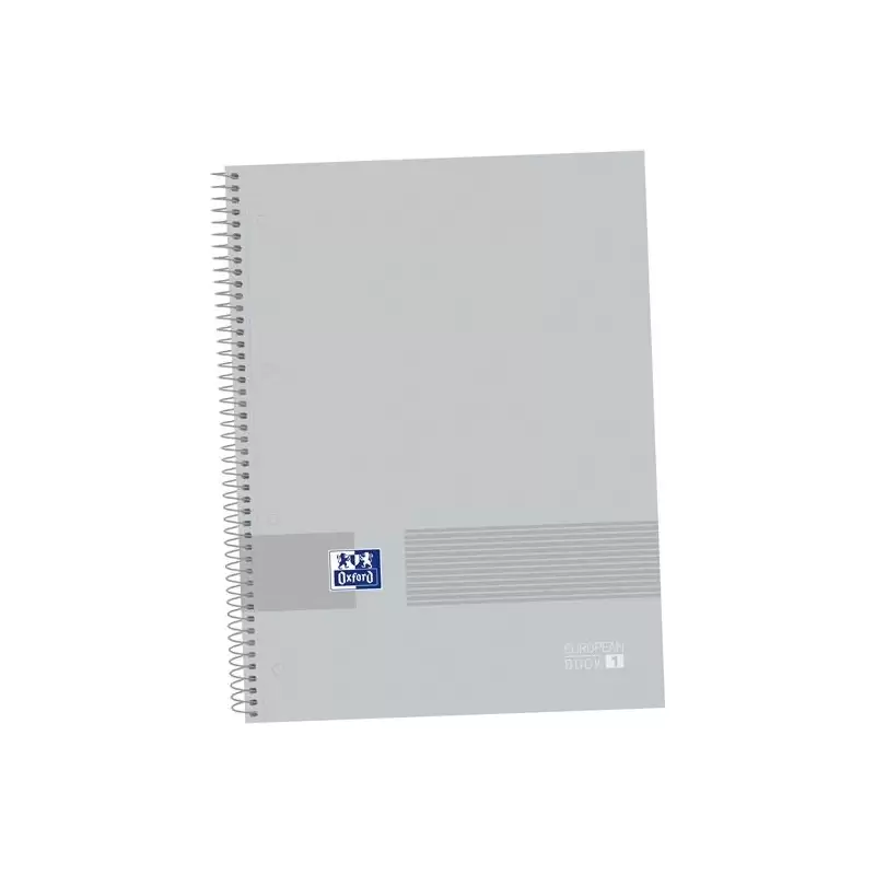 (400149496) OXFORD CUADERNO &YOU EUROPEANBOOK 1 WRITE&ERASE 80H A4+ 5X5MM MICROPERFORADO T/EXTRADURA PACK 5 UD PURE GREY