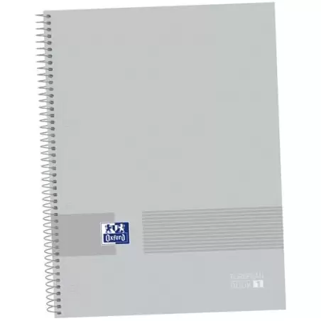 (400149496) OXFORD CUADERNO &YOU EUROPEANBOOK 1 WRITE&ERASE 80H A4+ 5X5MM MICROPERFORADO T/EXTRADURA PACK 5 UD PURE GREY