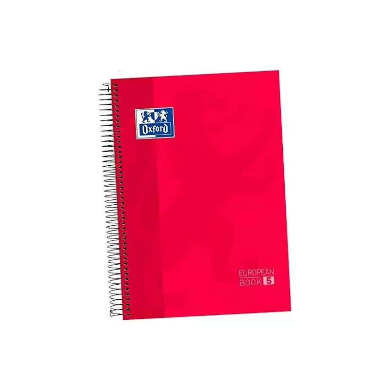 (400151480) OXFORD CUADERNO CLASSIC EUROPEANBOOK 5 MICROPERFORADO 120H (50% GRATIS) A4+ 5X5 TAPA EXTRADURA ROJO