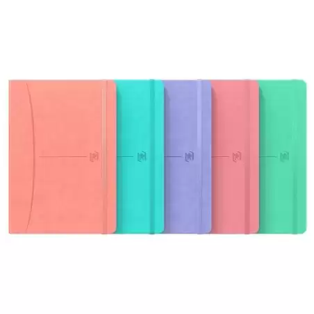 (400154941) OXFORD CUADERNO COSIDO SIGNATURE 80H A5 1 LÍNEA CIERRE C/GOMA TAPA EXTRADURA C/SURTIDOS PASTEL