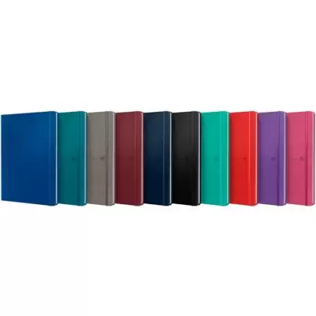 (400154950) OXFORD CUADERNO COSIDO SIGNATURE 80H B5 1 LÍNEA TAPA EXTRADURA SÍMIL PIEL C/SURTIDOS VIVOS