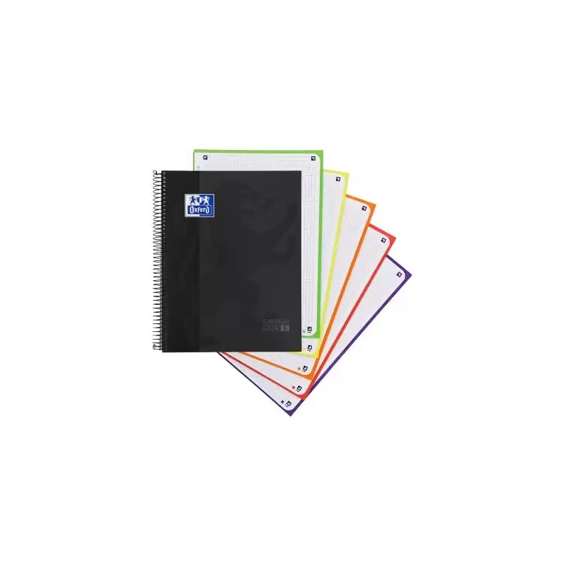 (400158600) OXFORD CUADERNO CLASSIC EUROPEANBOOK 5 WRITE&ERASE 120H A4+ 5X5 MICROPERFORADO TAPA EXTRADURA NEGRO