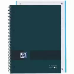 (400158918) OXFORD CUADERNO &YOU EUROPEANBOOK 1 WRITE&ERASE 80H A4+ 5X5MM MICROPERFORADO TAPA EXTRADURA AZUL PETRÓLEO