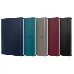 (400163610) OXFORD CUADERNO COSIDO SIGNATURE 80H A5 1 LÍNEA CIERRE C/GOMA TAPA EXTRADURA C/SURTIDOS CLÁSICO