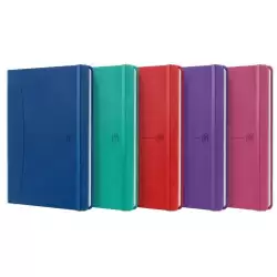 (400163615) OXFORD CUADERNO COSIDO SIGNATURE 80H A5 LISO CIERRE C/GOMA TAPA EXTRADURA C/SURTIDOS VIVOS