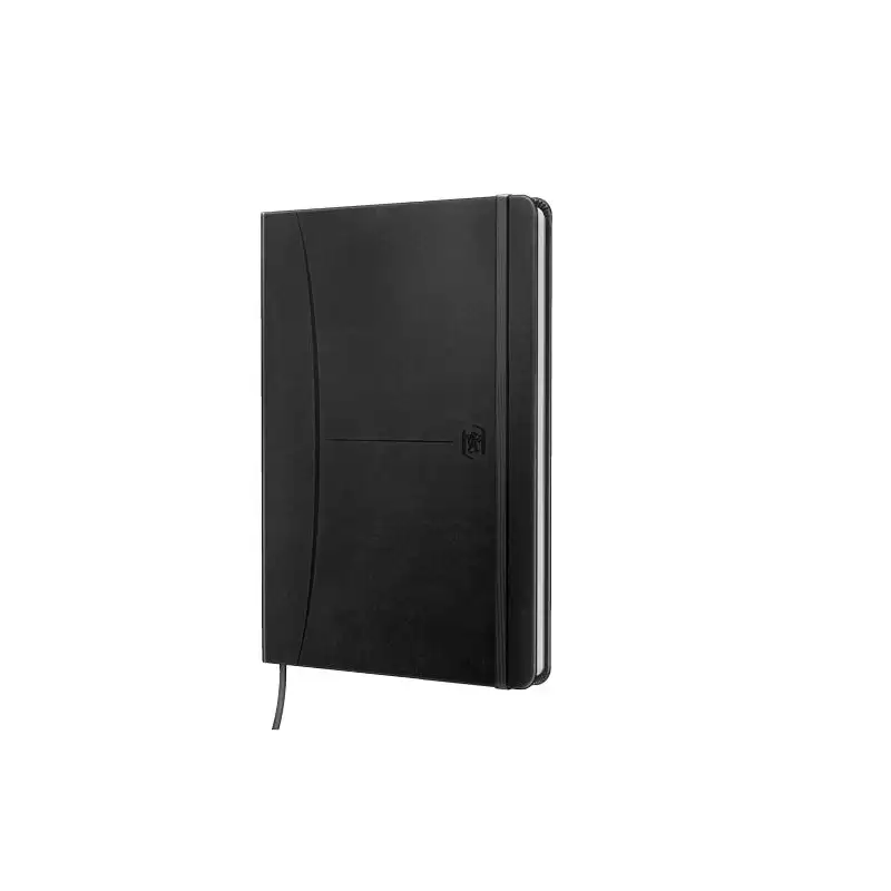 (400163617) OXFORD CUADERNO COSIDO SIGNATURE 80H A5 LISO CIERRE C/GOMA TAPA EXTRADURA NEGRO