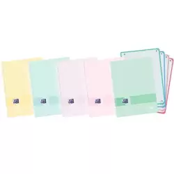 (400166695) OXFORD CUADERNO LIVE&GO EUREPEANBOOK 4 MICROPERFORADO 120H A5+ 5X5MM TAPA DE PLÁSTICO C/SURTIDOS PASTEL
