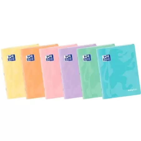 (400172933) OXFORD LIBRETA GRAPADA EASYBOOK 48H A5 4X4MM TAPA DE PLÁSTICO C/SURTIDOS PASTEL