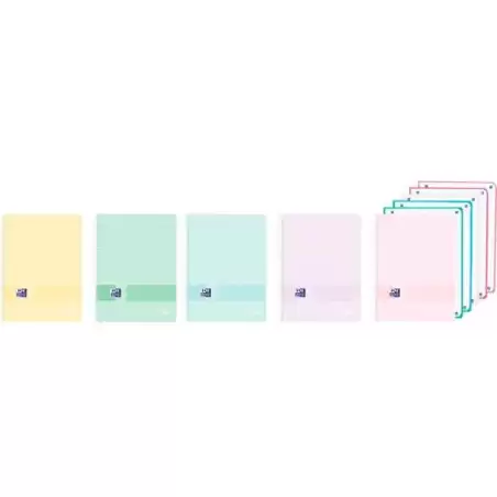 (400196877) OXFORD CUADERNO EUROPEANBOOK 5 LIVE&GO 120H A4+ 5X5 WRITE&ERASE T/PLÁSTICO C/SURTIDOS PASTEL