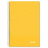 (IMP0102) IMPREX CUADERNO ESPIRAL TAPA PP FOLIO 80H 90GR 4X4 AMARILLO