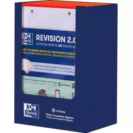 (400206820) OXFORD FLASHCARDS 2.0 PAQUETE A5 2T 30 FICHAS 5X5 ROJO