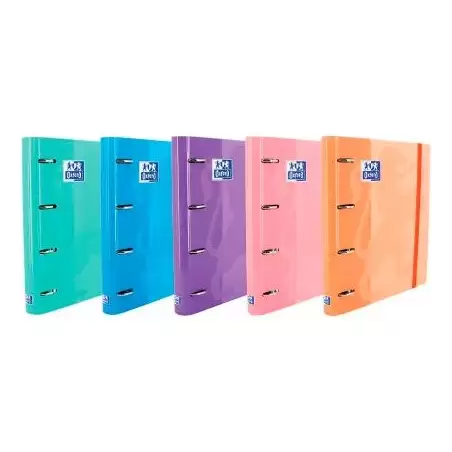 (400075372) OXFORD CARPETA DE ANILLAS 4X35MM EUROPEANBINDER CLASSIC C/RECAMBIO 100H A4+ 5X5 CIERRE C/GOMA C/SURTIDOS