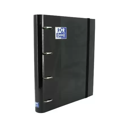(400109182) OXFORD CARPETA ANILLAS 4X35MM CLASSIC EUROPEANBINDER C/RECAMBIO 100H A4+ 5X5 T/EXTRADURA NEGRO