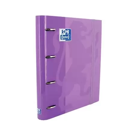 (400109183) OXFORD CARPETA ANILLAS 4X35MM CLASSIC EUROPEANBINDER C/RECAMBIO 100H A4+ 5X5 T/EXTRADURA MALVA