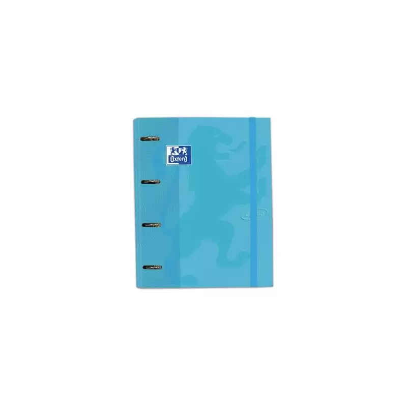 (400127152) OXFORD CARPETA ANILLAS 4X35MM TOUCH EUROPEANBINDER C/RECAMBIO 100H A4+ 5X5 T/EXTRADURA AZUL PASTEL