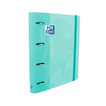 (400127153) OXFORD CARPETA ANILLAS 4X35MMTOUCH EUROPEANBINDER C/RECAMBIO 100H A4+ 5X5 T/ESTRADURA ICE MINT PASTEL