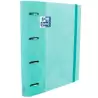 (400127153) OXFORD CARPETA ANILLAS 4X35MMTOUCH EUROPEANBINDER C/RECAMBIO 100H A4+ 5X5 T/ESTRADURA ICE MINT PASTEL