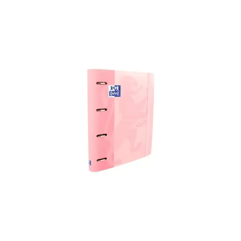(400127154) OXFORD CARPETA ANILLAS 4X35MM TOUCH EUROPEANBINDER C/RECAMBIO 100H A4+ 5X5 T/EXTRADURA FLAMINGO PASTEL