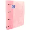 (400127154) OXFORD CARPETA ANILLAS 4X35MM TOUCH EUROPEANBINDER C/RECAMBIO 100H A4+ 5X5 T/EXTRADURA FLAMINGO PASTEL