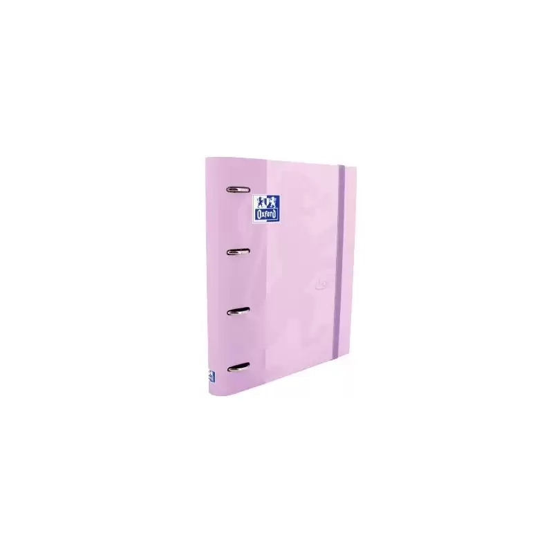 (400127155) OXFORD CARPETA ANILLAS 4X35MM TOUCH EUROPEANBINDER C/RECAMBIO 100H A4+ 5X5 T/EXTRADURA MALVA PASTEL