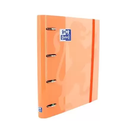 (400132986) OXFORD CARPETA ANILLAS 4 X 35MM CLASSIC EUROPEANBINDER C/RECAMBIO 100H A4+ 5X5 TAPA EXTRADURA MELOCOTÓN
