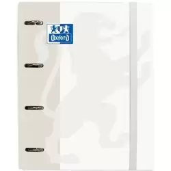 (400132987) OXFORD CARPETA ANILLAS 4 X 35MM CLASSIC EUROPEANBINDER C/RECAMBIO 100H A4+ 5X5 TAPA EXTRADURA BLANCO