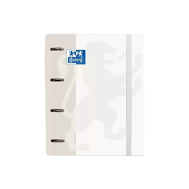 (400132987) OXFORD CARPETA ANILLAS 4 X 35MM CLASSIC EUROPEANBINDER C/RECAMBIO 100H A4+ 5X5 TAPA EXTRADURA BLANCO
