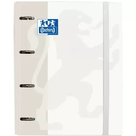 (400132987) OXFORD CARPETA ANILLAS 4 X 35MM CLASSIC EUROPEANBINDER C/RECAMBIO 100H A4+ 5X5 TAPA EXTRADURA BLANCO