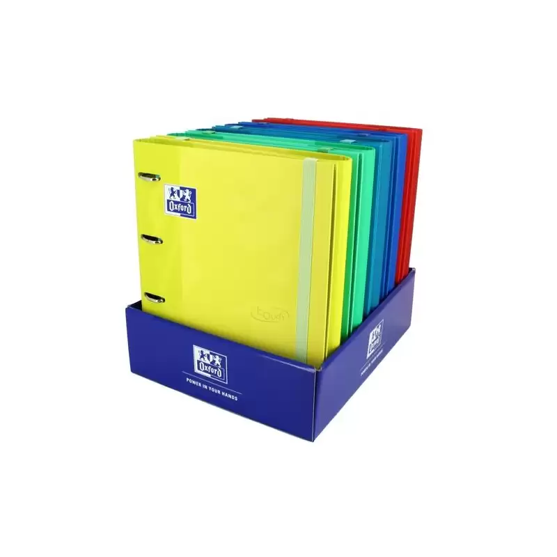 (400136667) OXFORD CARPETA ANILLAS 4X35 EUROPEANBINDER TOUCH A4+ C/RECAMBIO 100 HOJAS 90GR 5X5 SURTIDOS