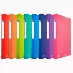 (400146969) OXFORD CARPETA DE PROYECTOS URBAN PP TRANSLÚCIDO LOMO 25MM CON GOMAS A4+ COLORES SURTIDOS