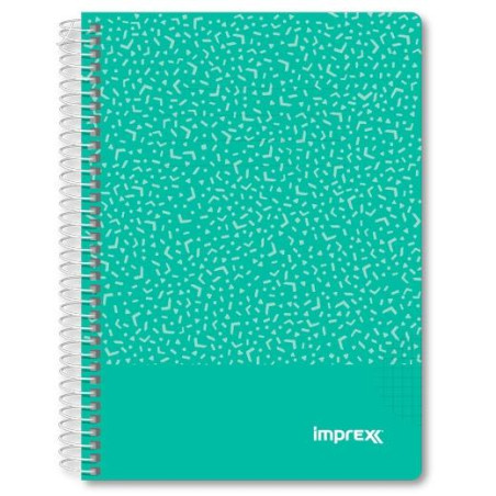 (IMP0107) IMPREX CUADERNO ESPIRAL TAPA PP A5 80H 90GR 4X4 VERDE
