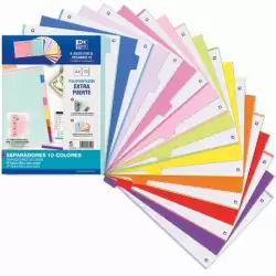(400159038) OXFORD SEPARADORES 10 POSICIONES A4 PP 500 MICRAS COLORES