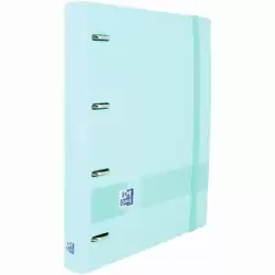 (400160537) OXFORD LIVE & GO CARPETA 4 ANILLAS 35MM EUROPEANBINDER A4+ POLYFOAM C/RECAMBIO 5X5 AZUL PASTEL